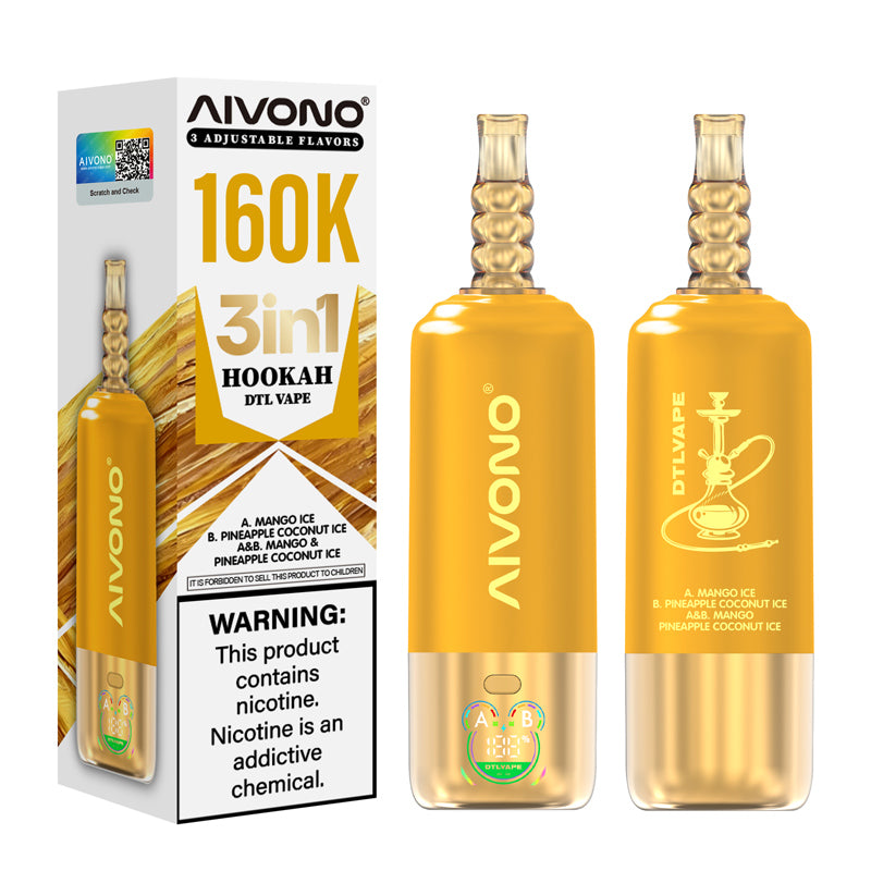 Aivono Hookah DTL VAPE 160K Rechargeable Disposable Vape B2B Wholesale