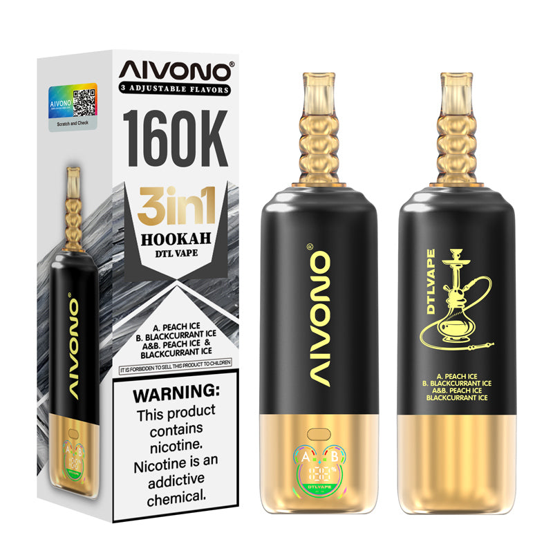 Aivono Hookah DTL VAPE 160K Rechargeable Disposable Vape B2B Wholesale